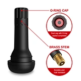 TR413 Brass Stem EPDM Rubber Snap-in Tire Valve Stems for 0.453 Inch 11.5mm Rim Holes
